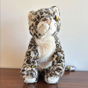 Sneaky the Ty Leopard Print 11” Stuffed Animal - Black, White, Yellow